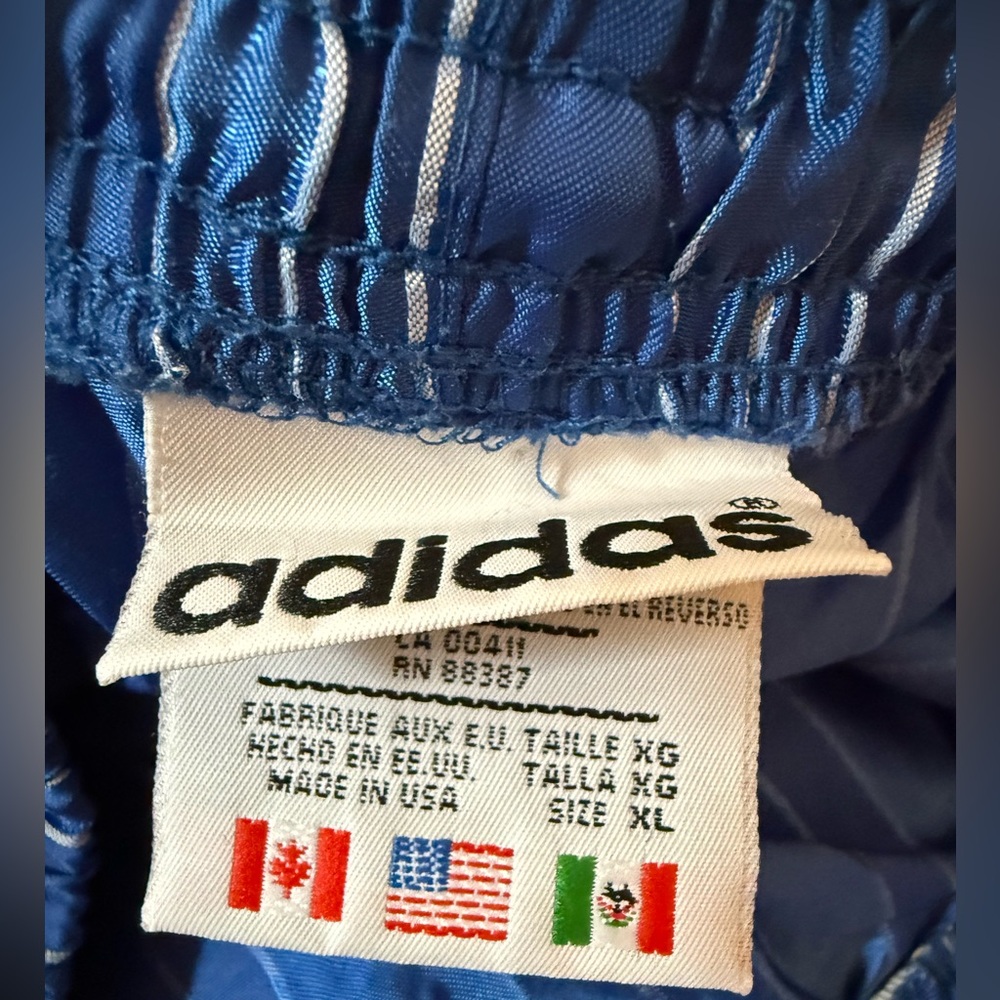 Adidas Vintage Blue Striped Shorts - Picture 5 of 5